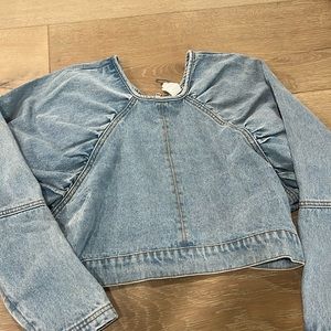 Denim crop size medium shirt